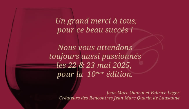 Les Rencontres Jean-Marc Quarin les 11 & 23 mai 2025